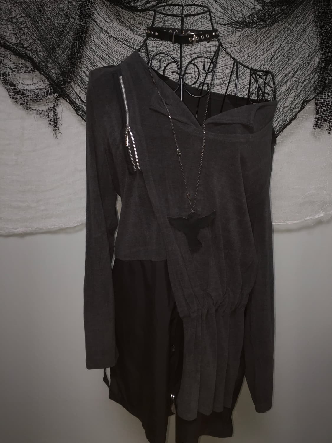 horror game girl zipper detail dress 상품이미지10