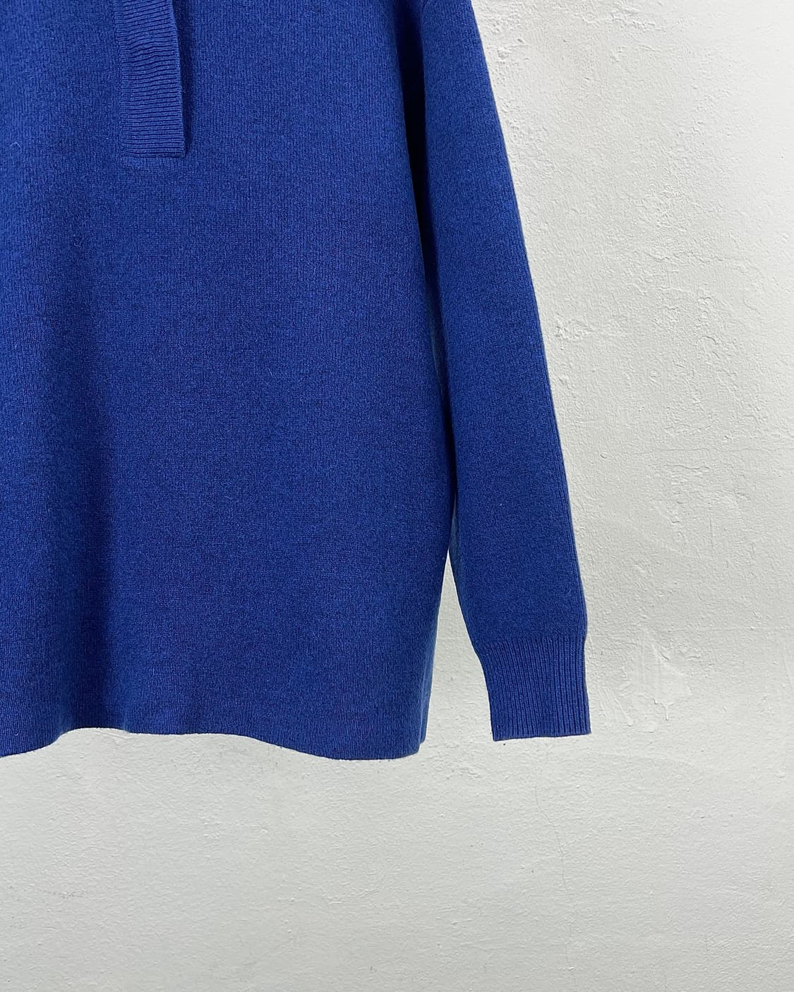 이자벨마랑 에뚜왈 딥 블루 하프 버튼 카라 폴로 울 니트 스웨터 셔츠 상품이미지5