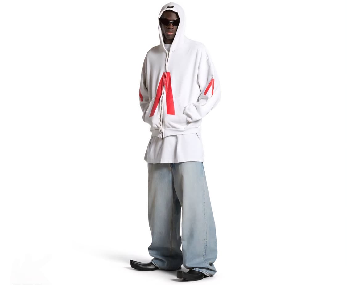 발렌시아가 뮤직 아카이브 후디 집업 후드 티셔츠 상품이미지1