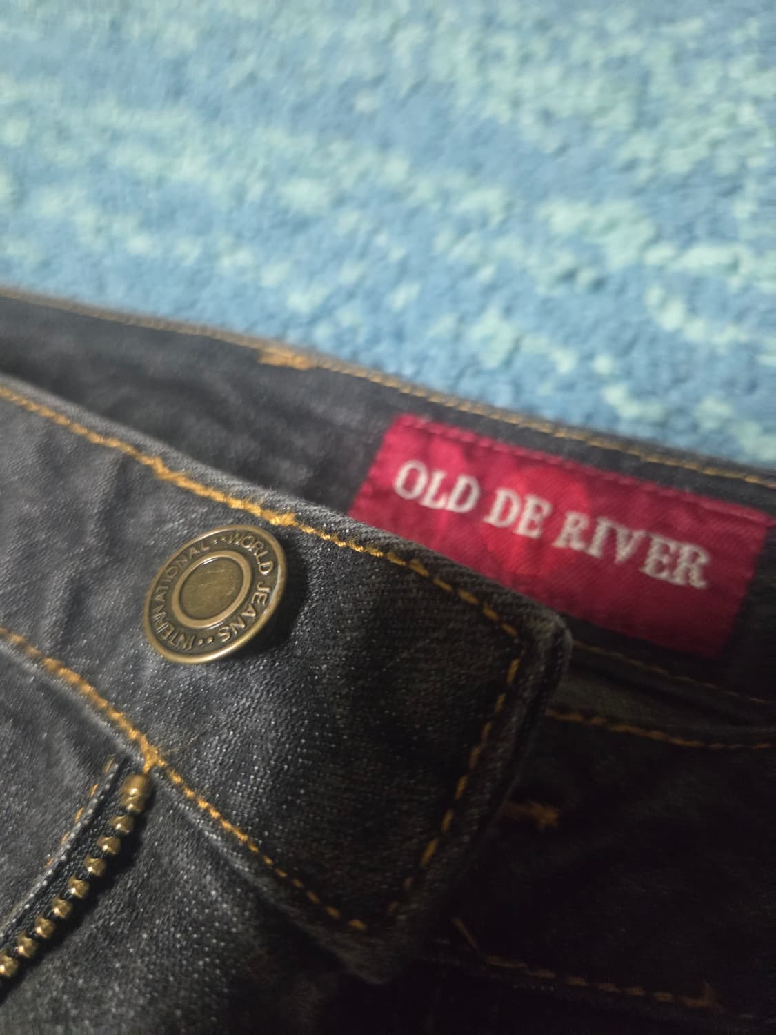 Old de river 흑청 자수진 부츠컷 은은워씽 wo xing아님  상품이미지3