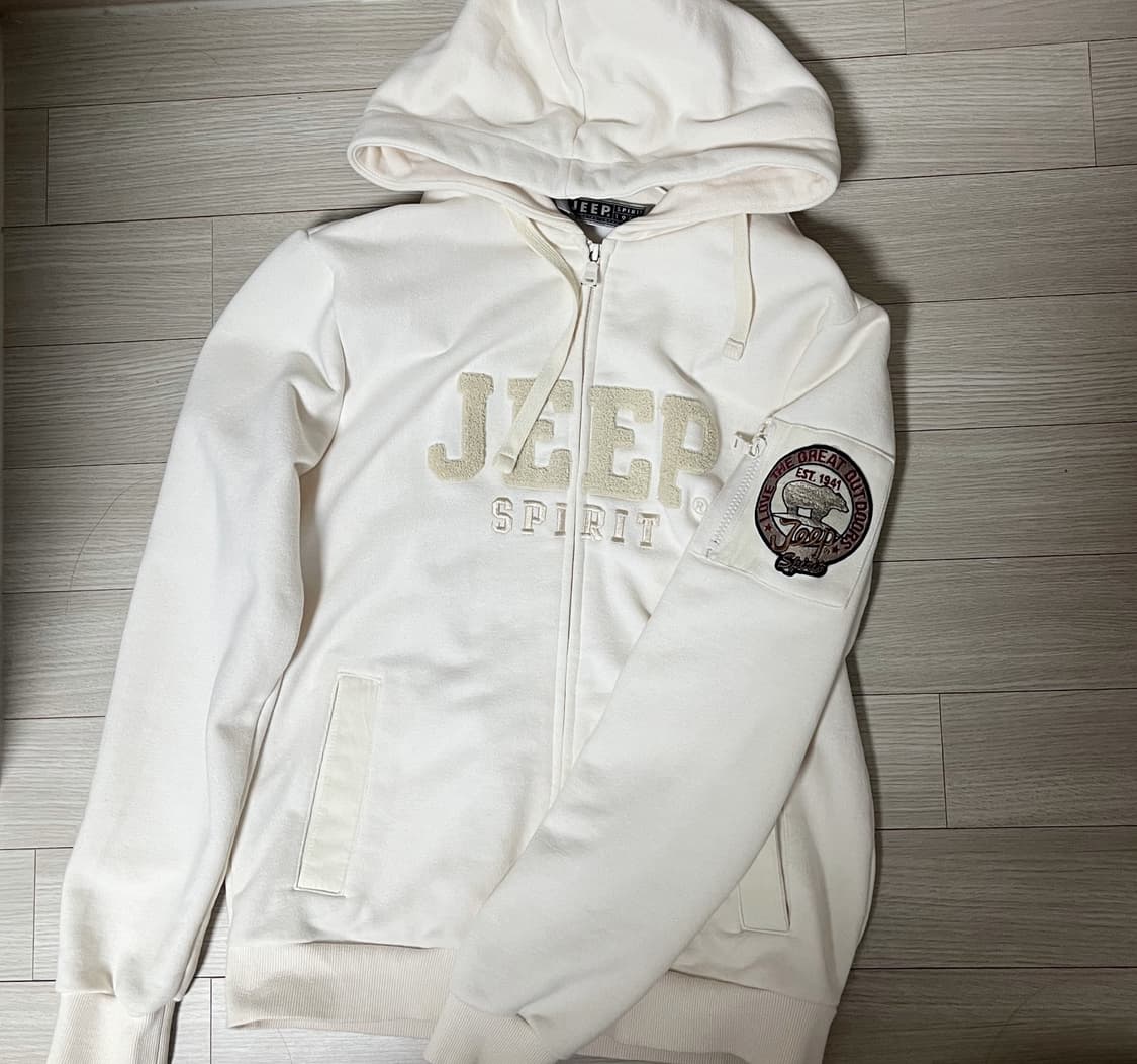 jeep 후드집업 아이보리 크림 상품이미지1