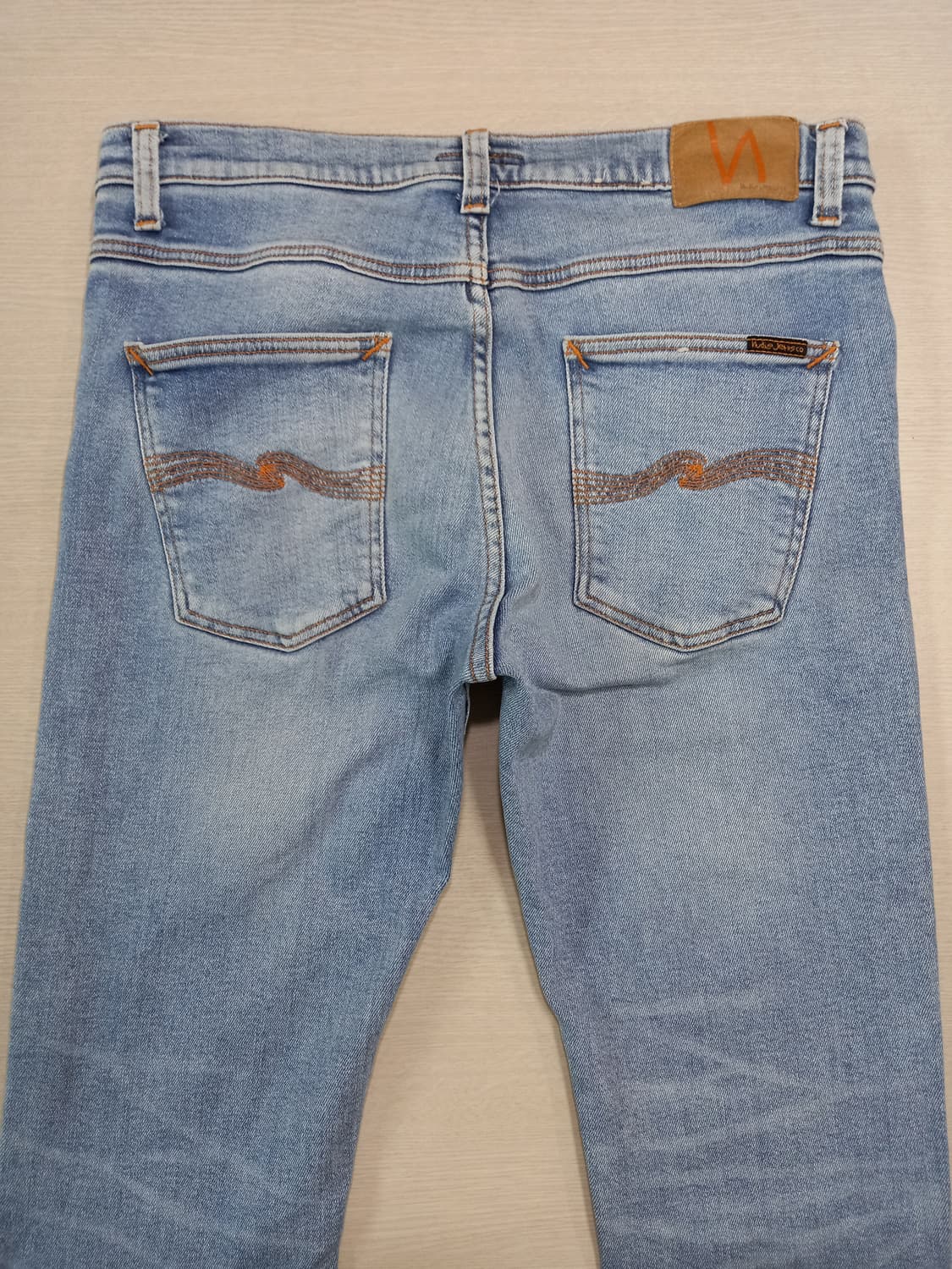 34 NudieJeans 워싱 스판 슬림일자진 34-514 상품이미지4