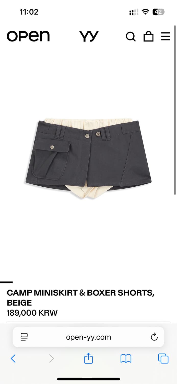Openyy CAMP MINISKIRT & BOXER SHORTS 스커트 상품이미지1