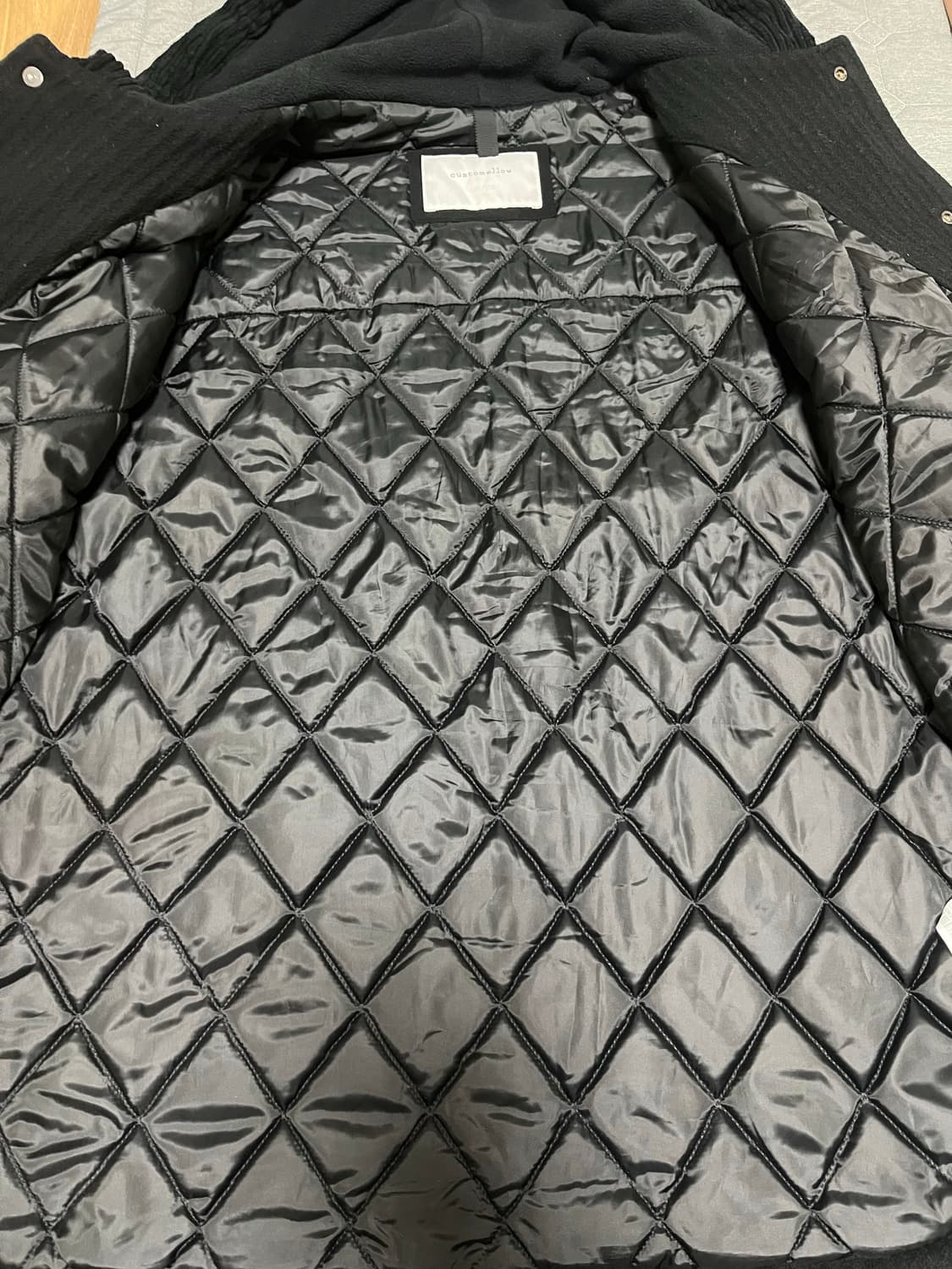 커스텀멜로우 블랙 울 후드 자켓코트 105사이즈 상품이미지4