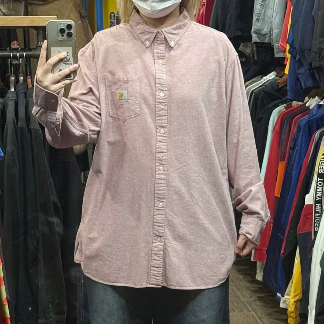 [HI] 칼하트 긴팔 셔츠 핑크 상품이미지2