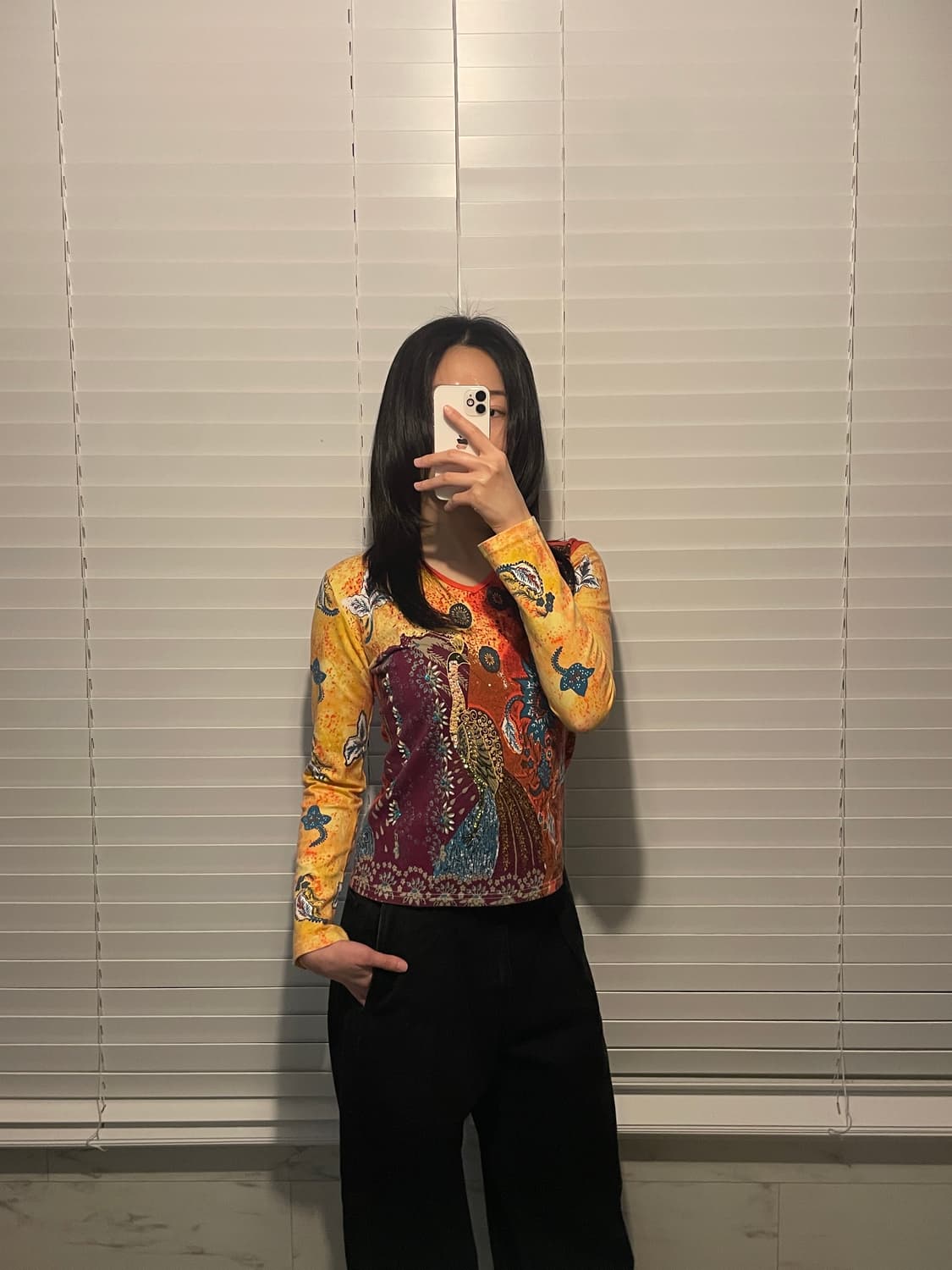 겐조 화공버드 브이넥 탑 상품이미지2