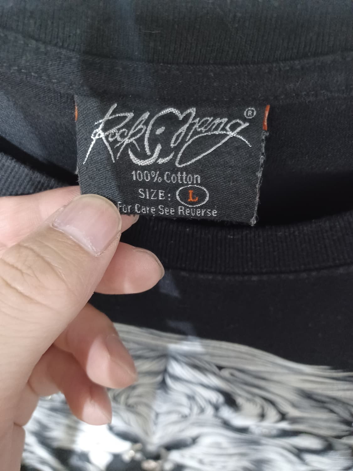 빈티지 백호 문양 반팔 L 상품이미지3