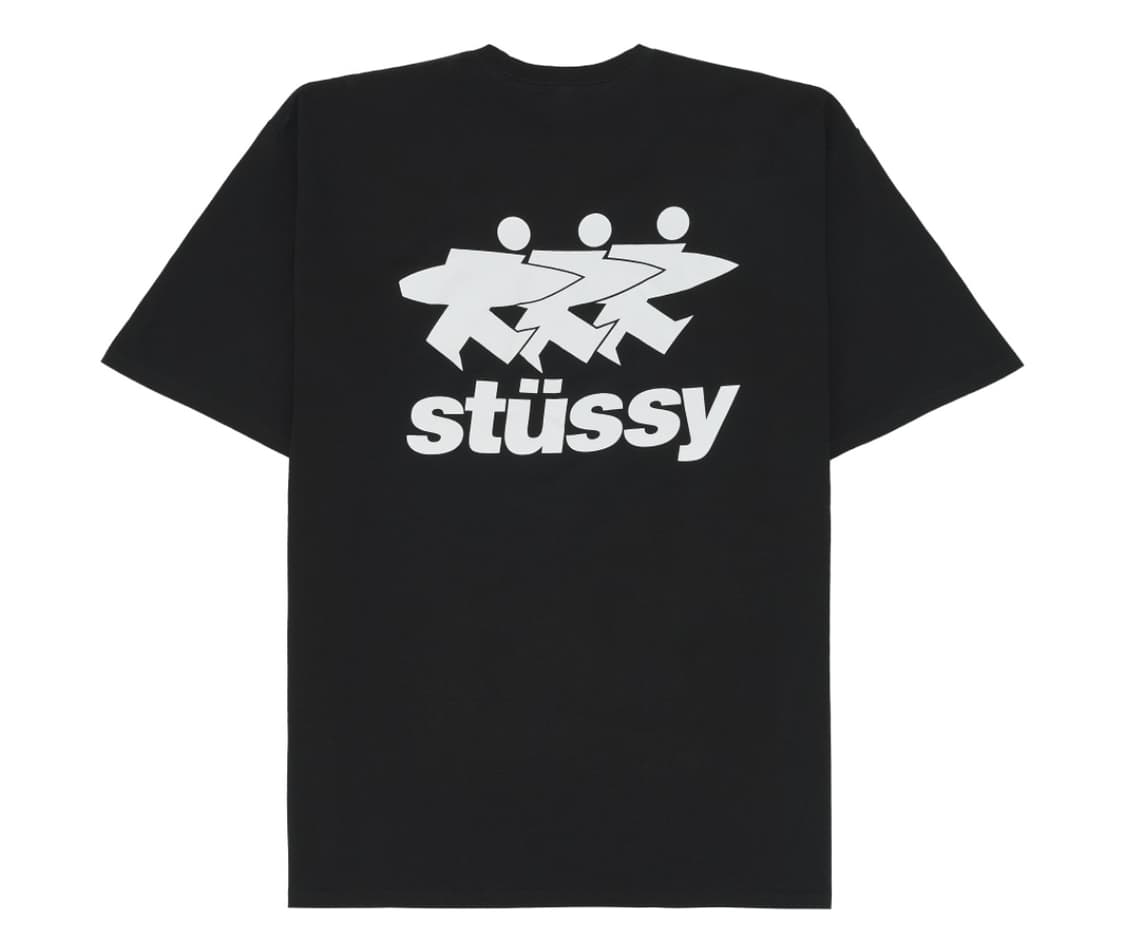 스투시 서프워크 반팔티 새상품 블랙/화이트 상품이미지3