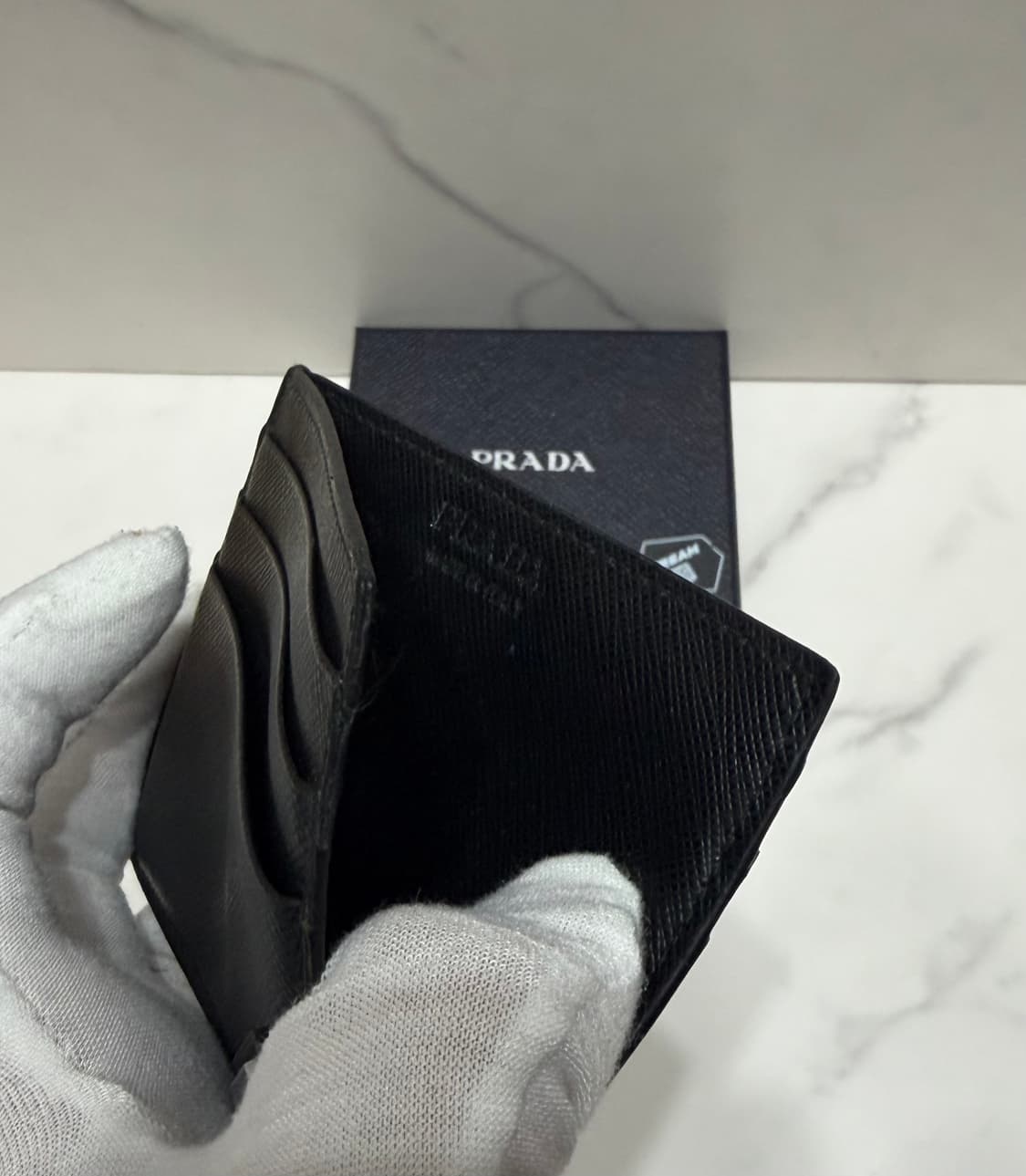 [정품] S급 프라다 트라이앵글 사피아노 카드지갑 상품이미지3