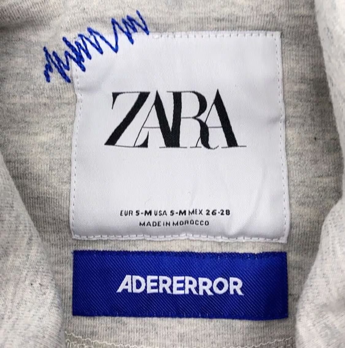 자라 x 아더에러 자수 후드 스웨트셔츠 그레이 상품이미지4