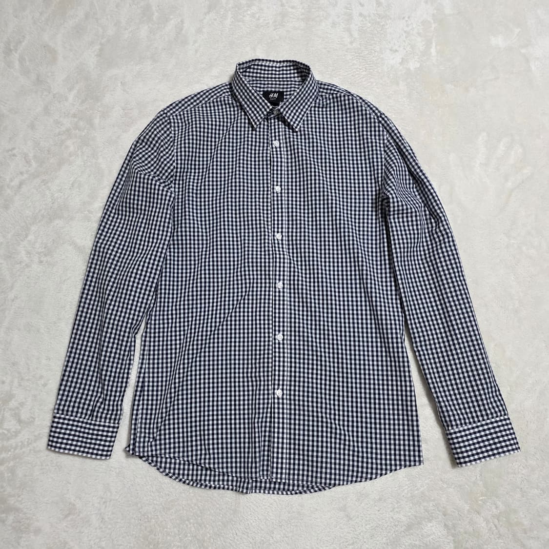 (M)H&M 슬림핏 체크셔츠 상품이미지1