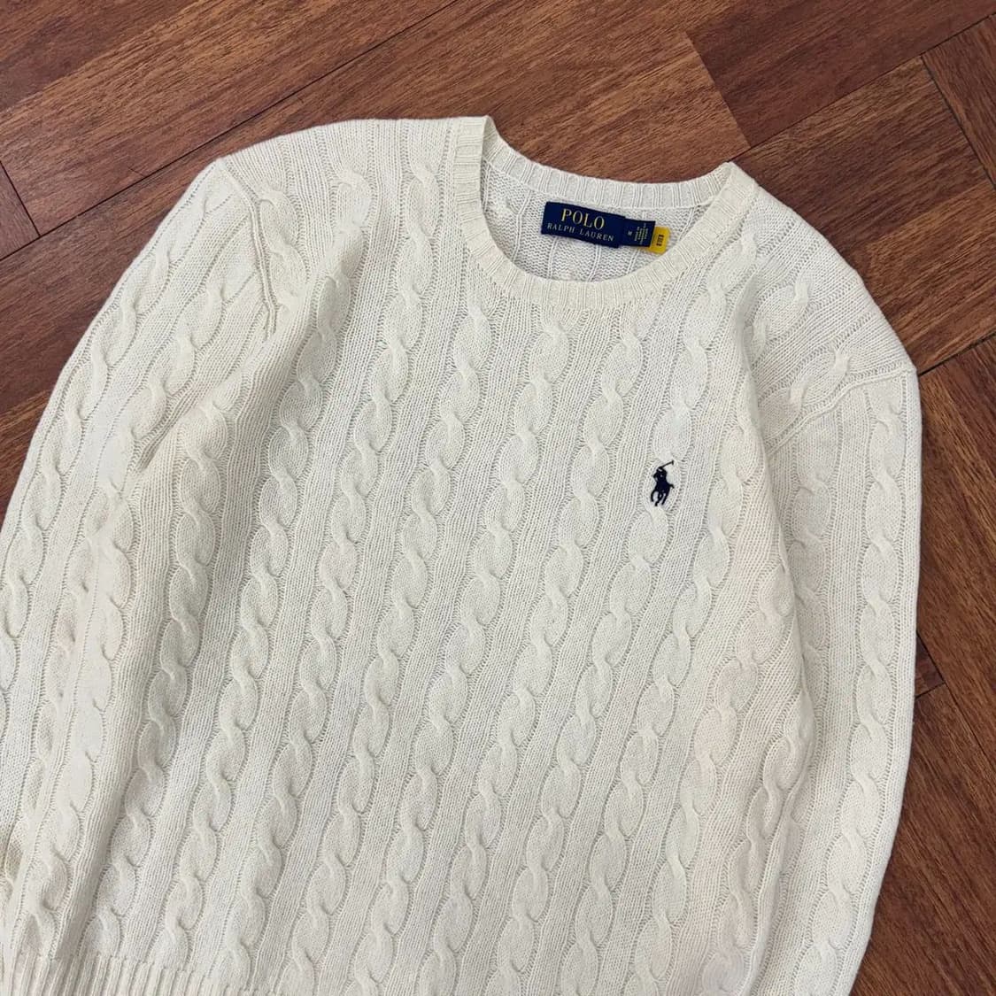 M(100) 폴로 랄프로렌 캐시미어 케이블 라운드 니트 상품이미지3