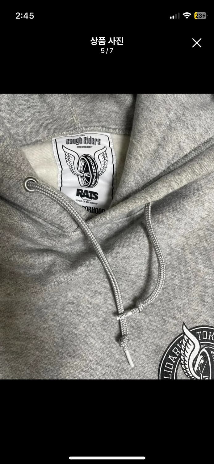 네이버후드 x 라츠 후드 그레이XL  상품이미지5