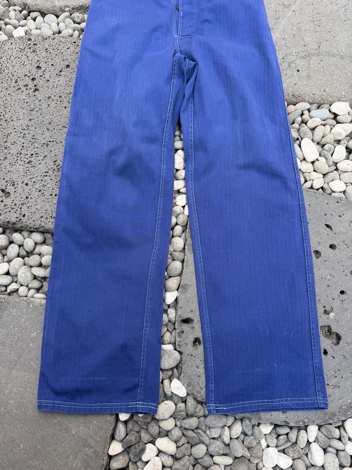 OLD VINTAGE WASHED NAVY HBT 헤링본 프렌치워크팬츠 상품이미지4