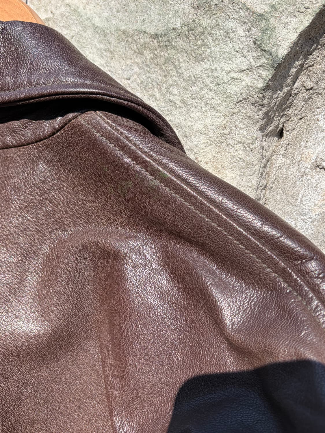 90s 엠포리오 아르마니 레더 카코트 상품이미지7