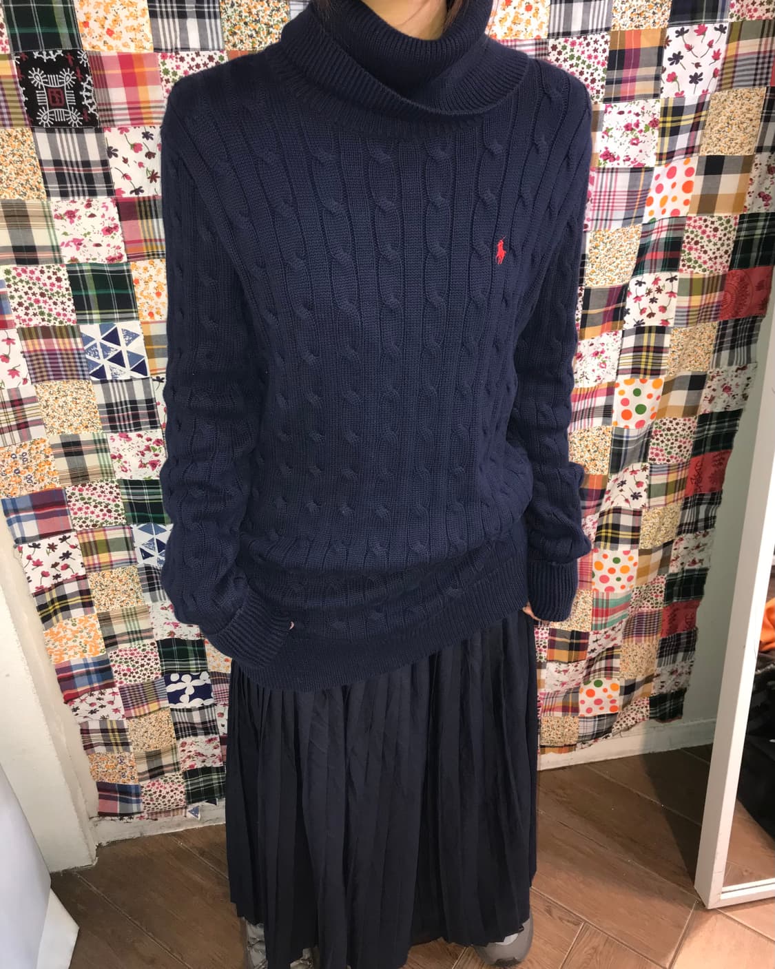 🐻💙 폴로 랄프로렌 네이비 케이블 터틀넥 니트 💙🐻 상품이미지3