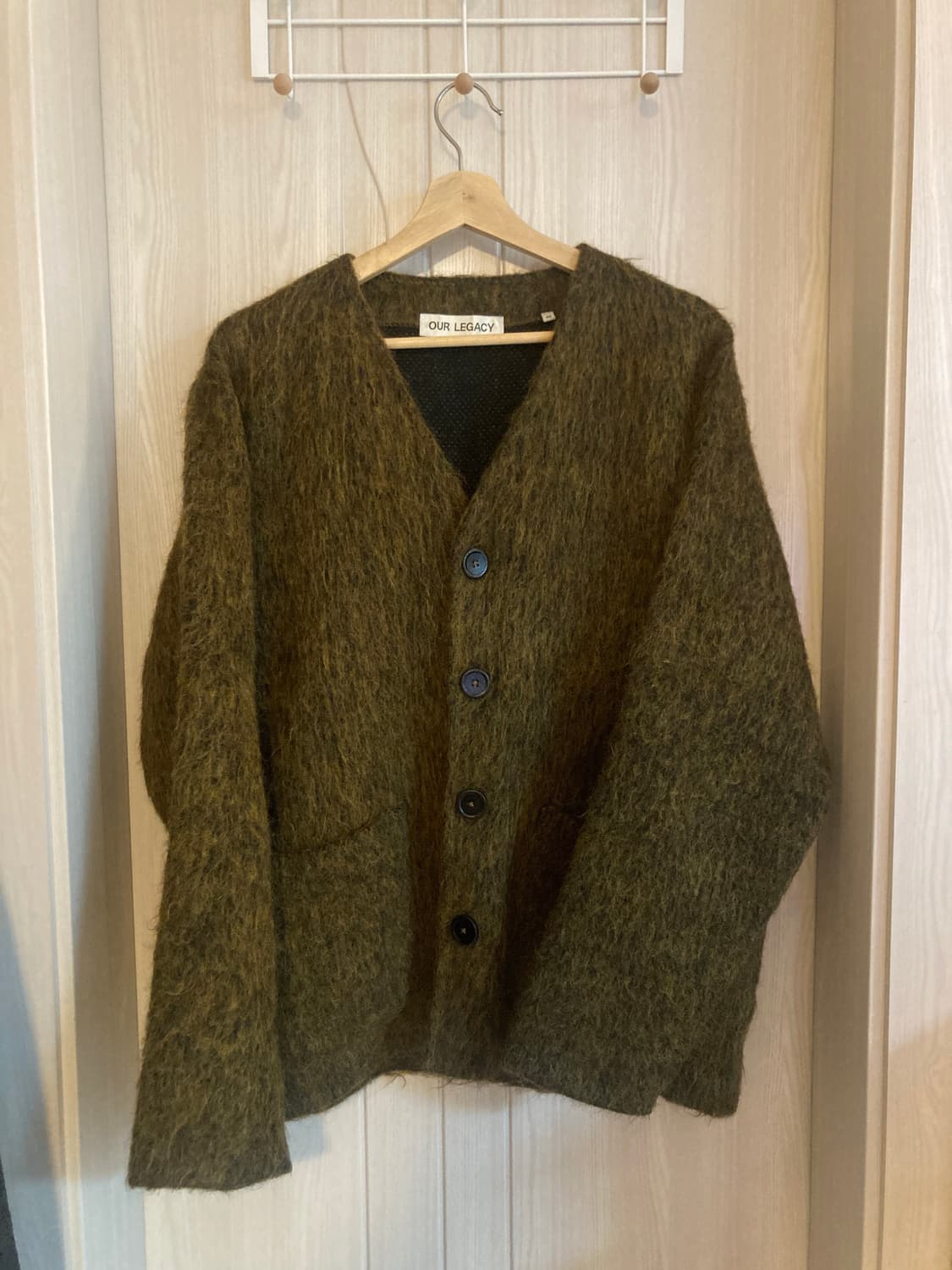 아워레가시 모헤어 가디건 올리브 46 상품이미지1