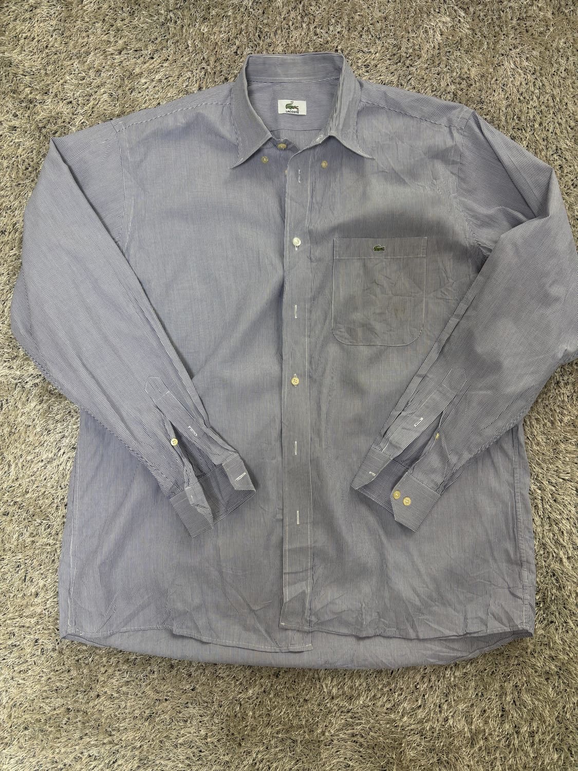 일본판 라코스테 스트라이프셔츠 사이즈 105-110 상품이미지1