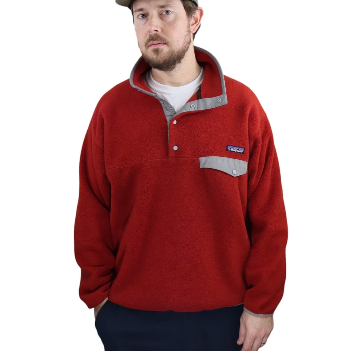 빈티지파타고니아 신칠라 스냅티 레드 실버 m 상품이미지10