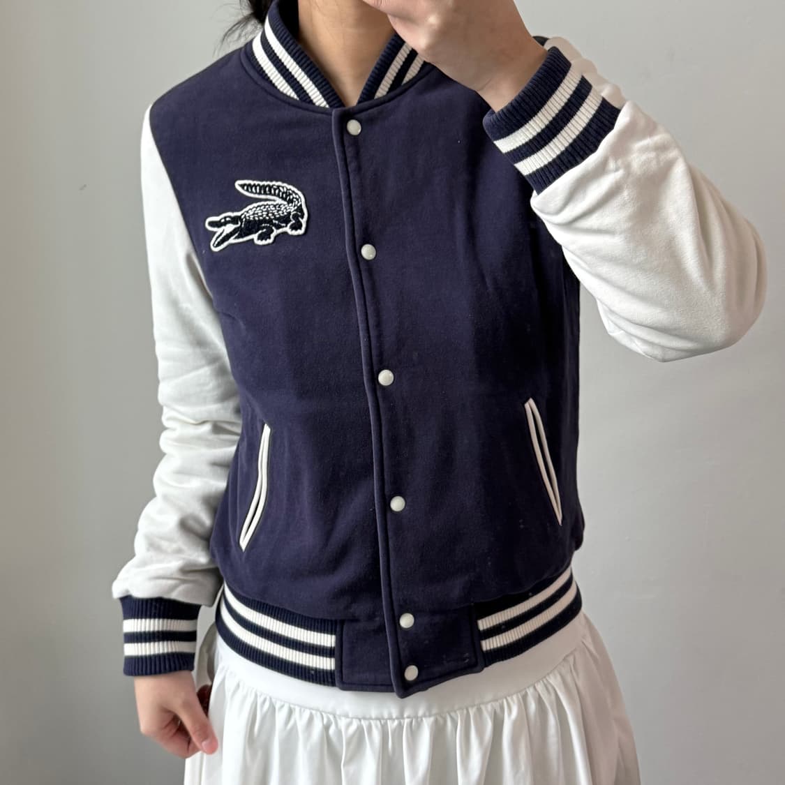 [40] 라코스테 빅로고 바시티 자켓 상품이미지1