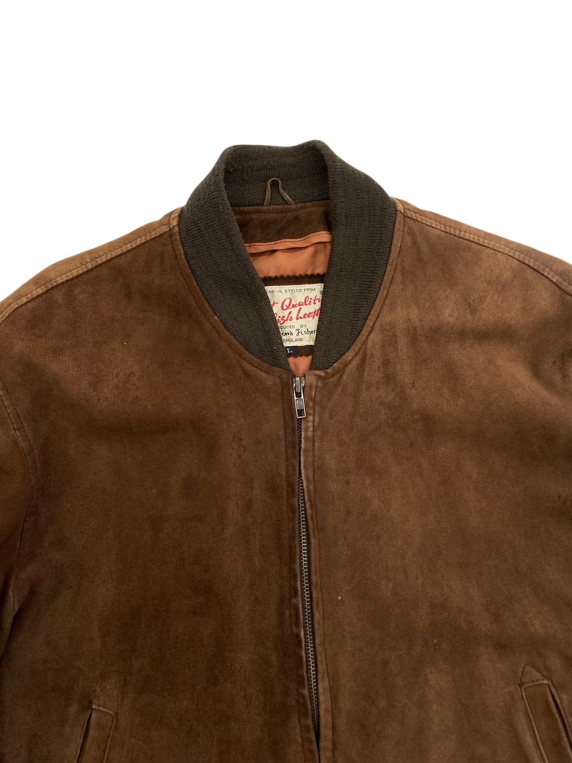 80's 스트롱 앤 피셔 스웨이드 봄버 자켓 상품이미지3