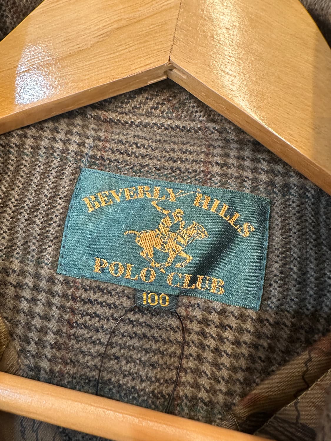 100)베버리힐즈 폴로 클럽 체크 누빔 하프 점퍼 상품이미지3