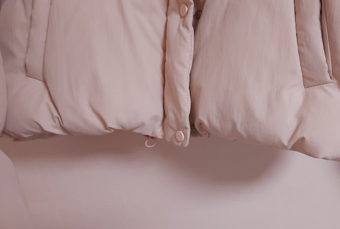 나인(Nain) 크롭 퍼카라 패딩 점퍼 핑크 상품이미지3