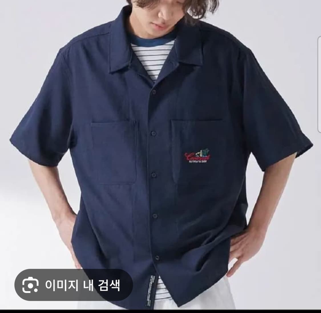 커버낫 오버핏 반소매 남방 남자100~105 상품이미지1