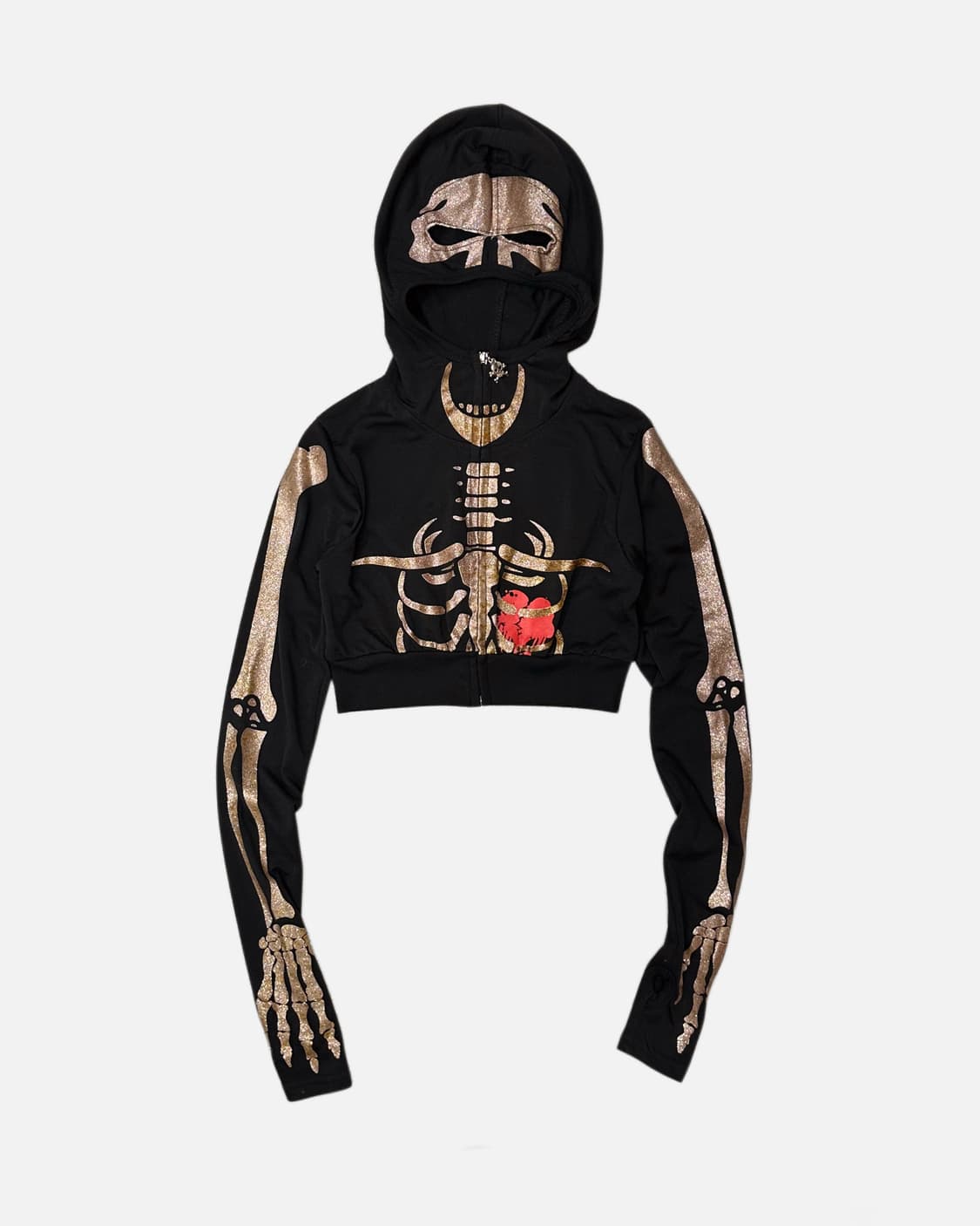 skull born crop hood zip-up 상품이미지1