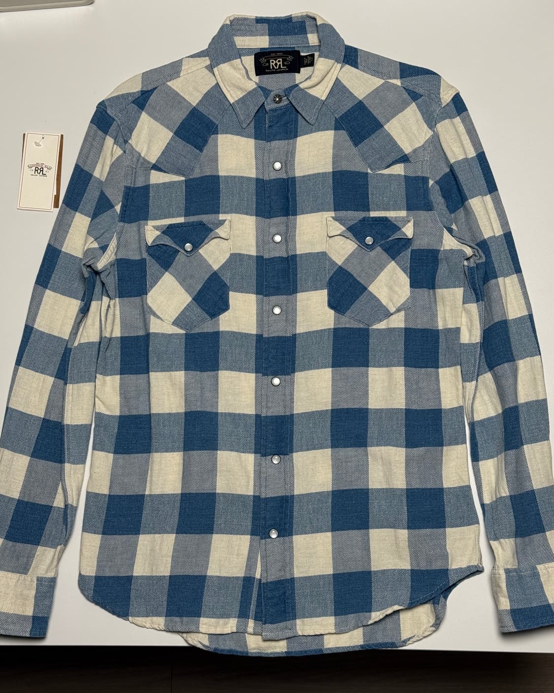 [S] RRL 이동휘 착용 콘초 버팔로 체크 웨스턴 셔츠 상품이미지1
