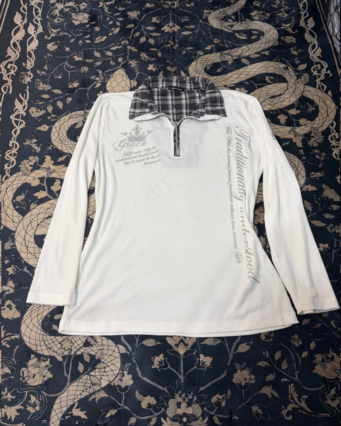 Y2K Layered lettering long sleeve unisex 상품이미지1