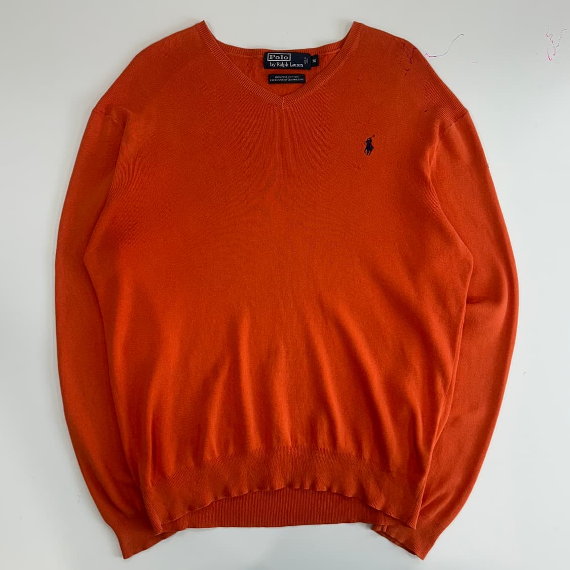 Polo 폴로 네이비 포니 오렌지 니트 상품이미지3