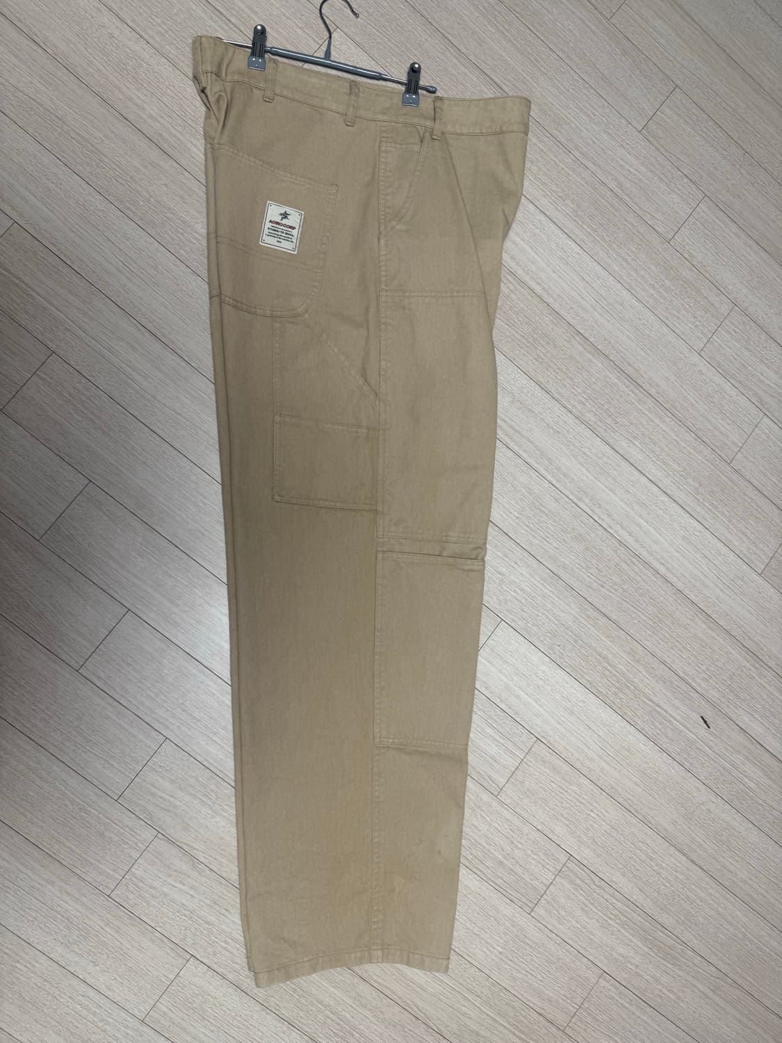 아오이로 Cutted Double Knee Pants - Tan v2 상품이미지3