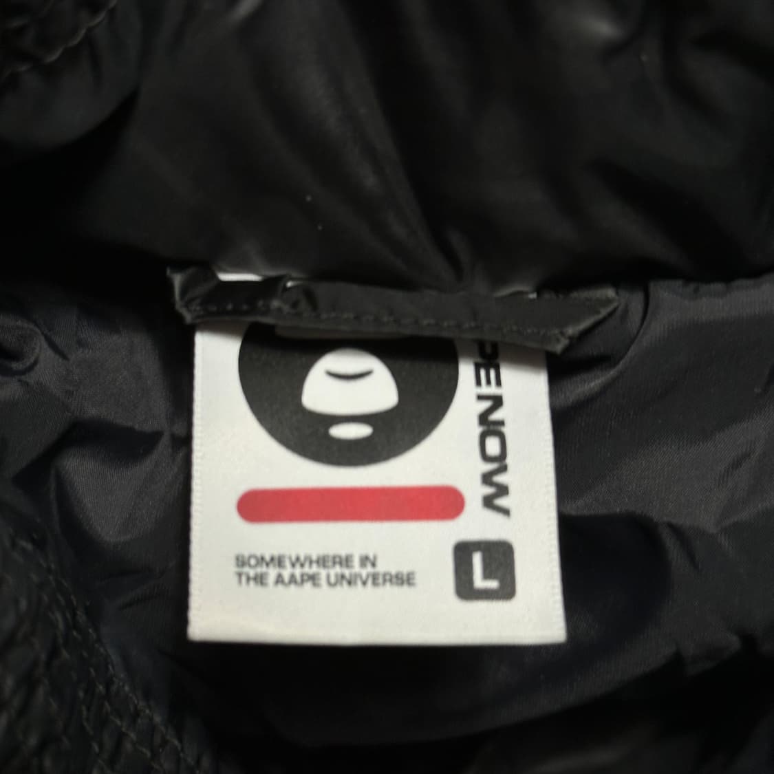 L BAPE 에이프 나우 블랙 다운 패딩 상품이미지4