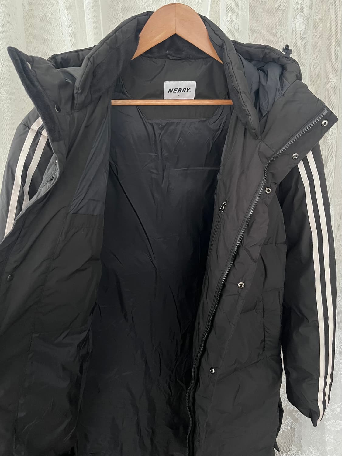 L) 널디 덕다운 롱패딩 블랙 상품이미지4