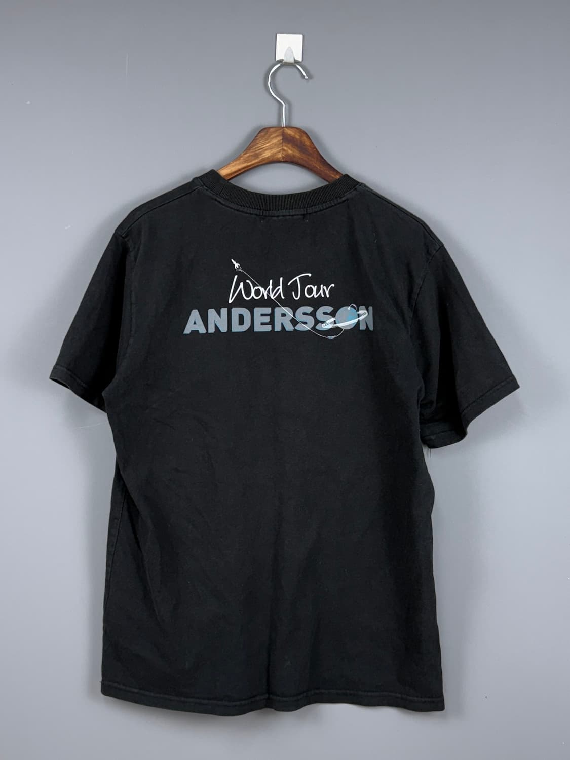 앤더슨벨 빈티지 락밴드 반팔 티셔츠 블랙 E22 상품이미지3