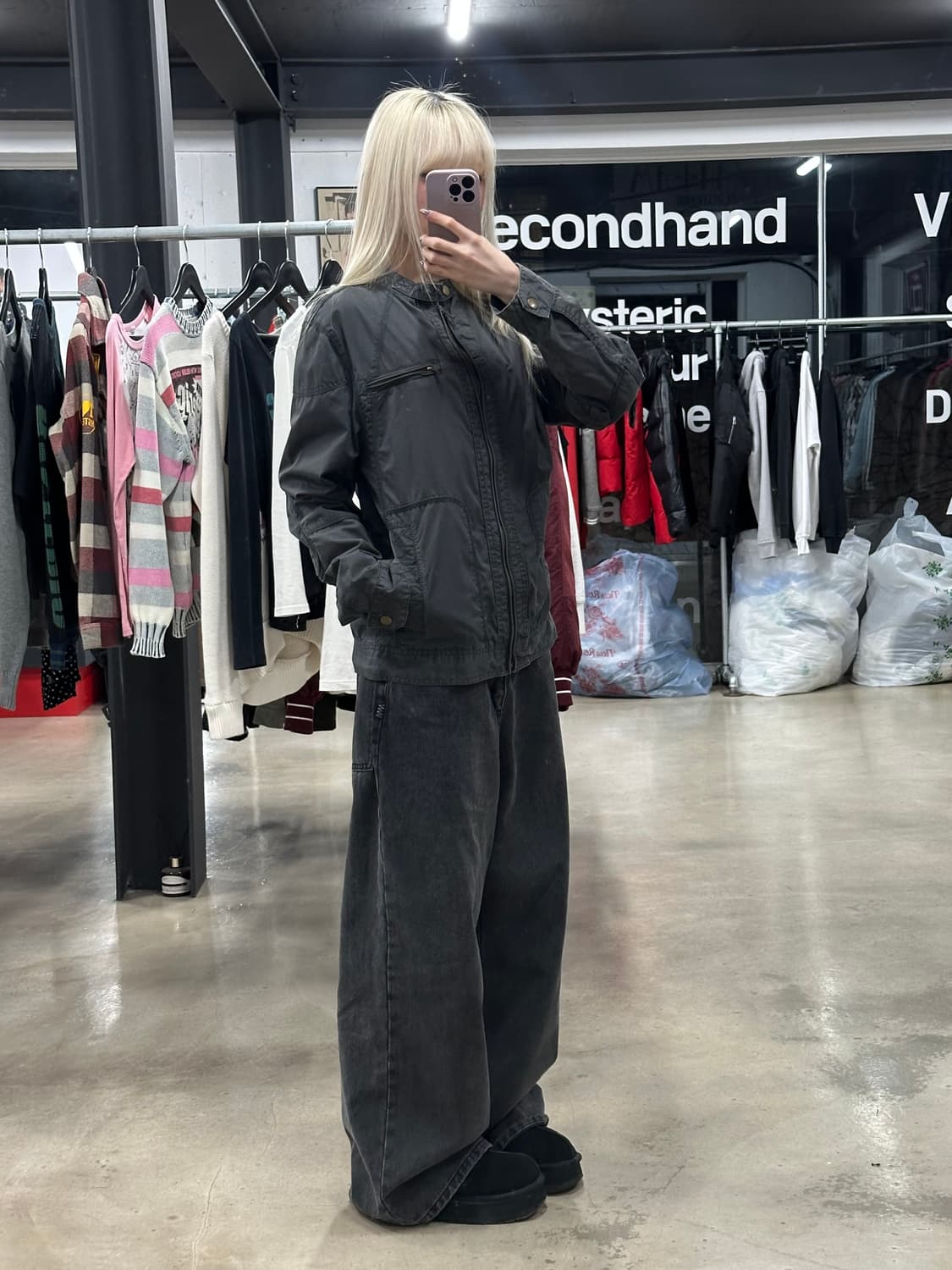 게스 그레이 바이커 자킷 상품이미지3