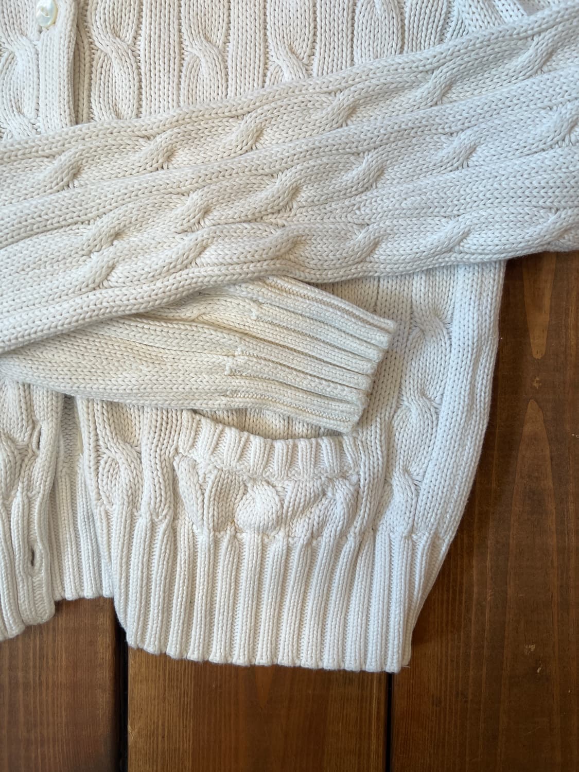 폴로 화이트 니트 가디건 상품이미지7