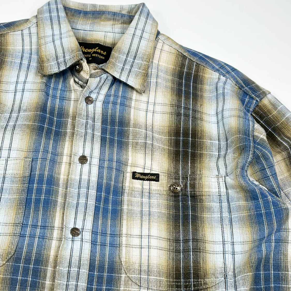 VTG 빈티지 체크패턴 웨스턴 셔츠 M 상품이미지3