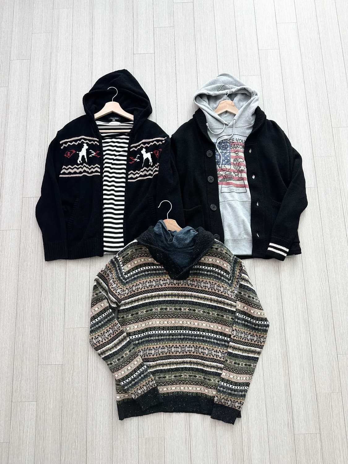 jpn 키치 러힙 웨스턴 괴짜 레이어드 상의세트 상품이미지3