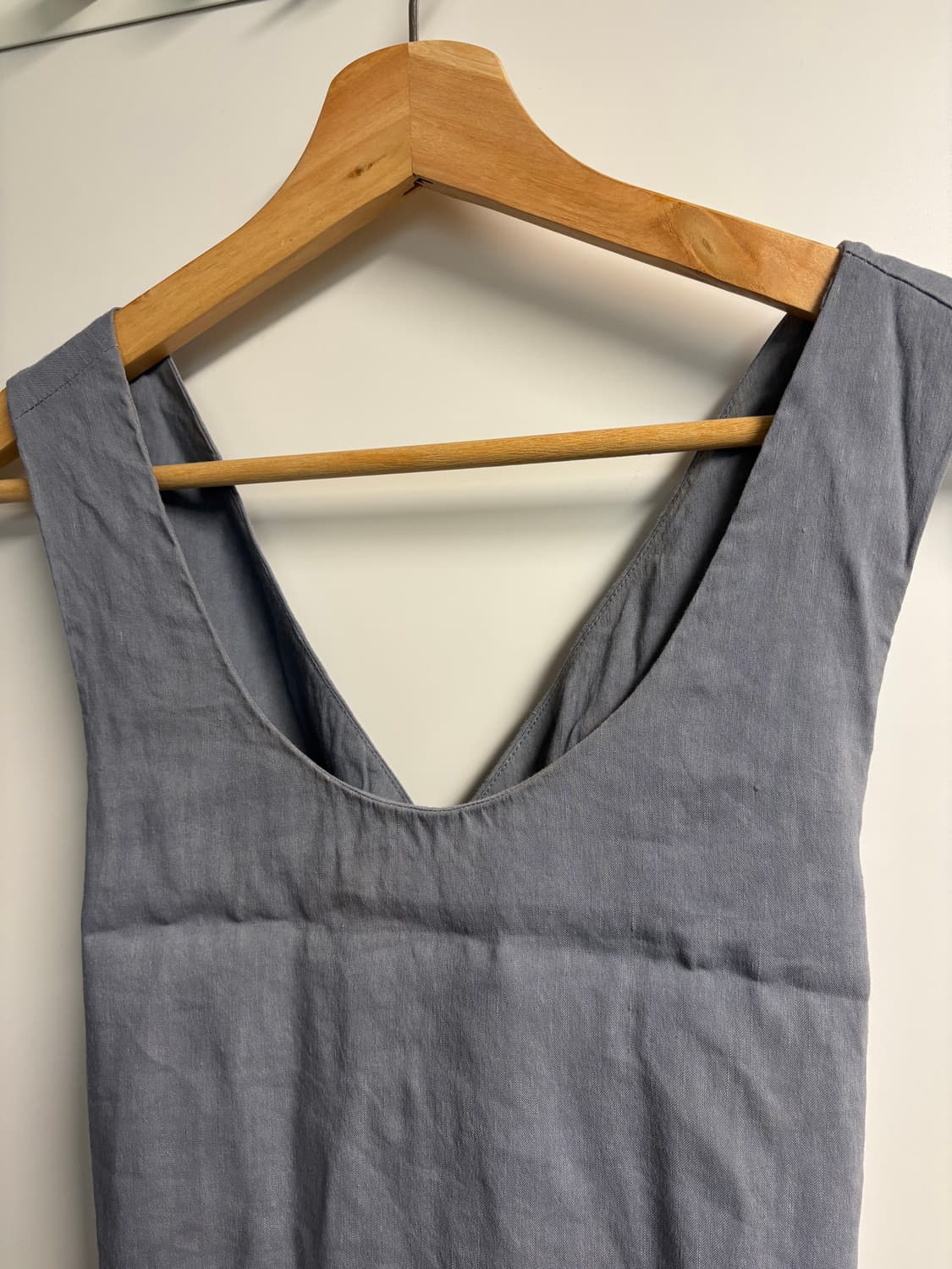 [0] 띠어리 린넨 크로스백 원피스 파스텔블루 상품이미지4