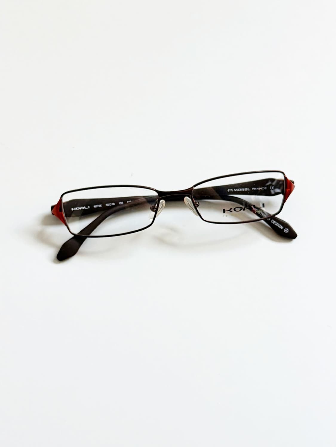 프랑스제 KOALI 브라운 메탈 슬림 스퀘어 빈티지 안경 상품이미지2
