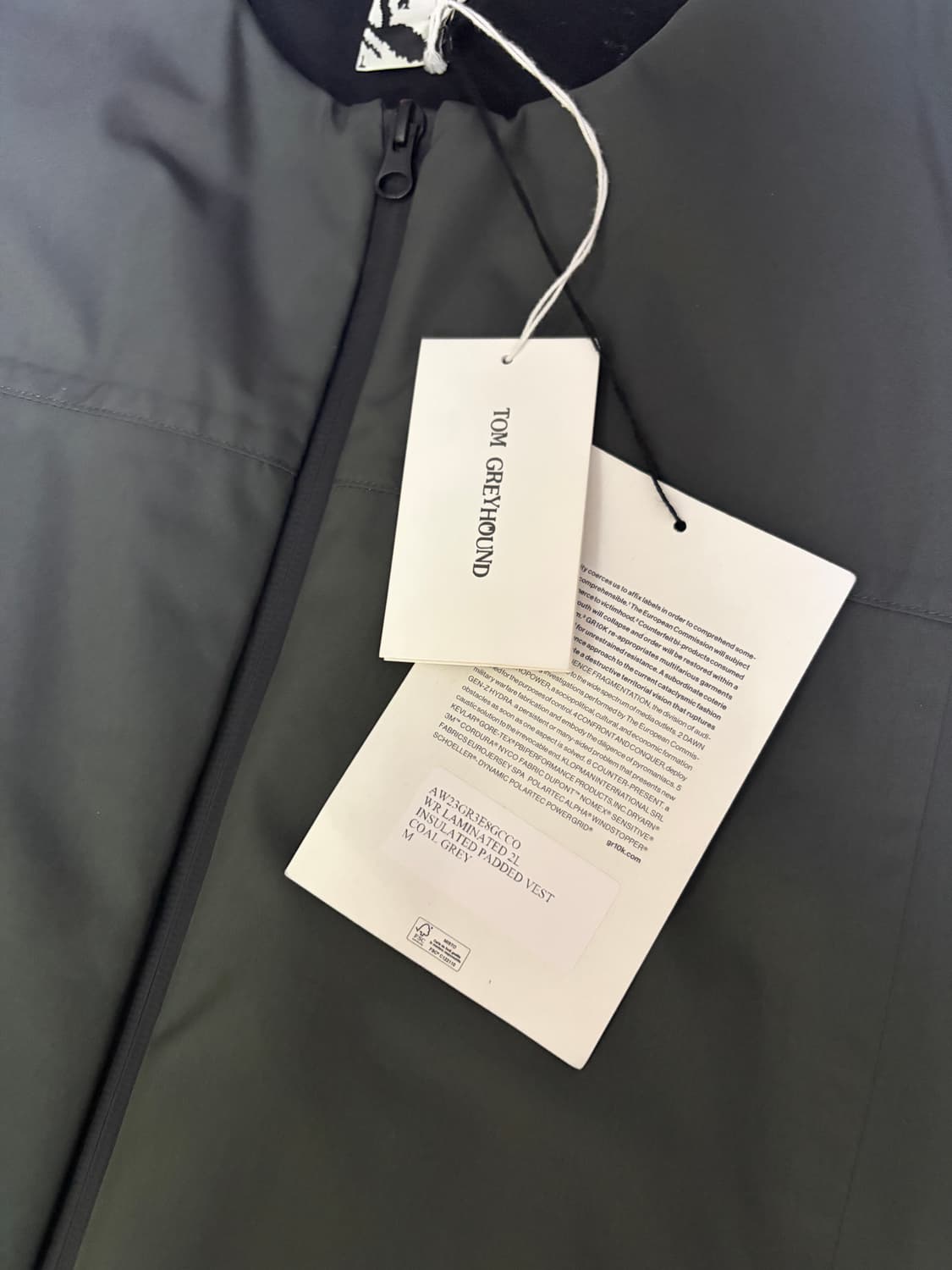 [M] GR10K 인슐레이티드 패디드 베스트 콜 그레이 상품이미지3