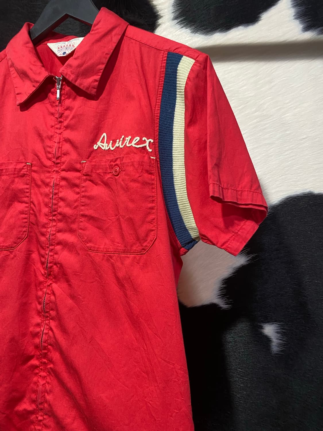 Avirex 자수디테일 니트배색 반팔 셔츠 상품이미지4