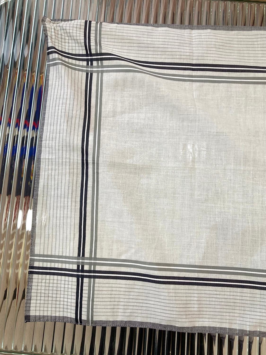 빈티지 스퀘어 그레이 손수건 상품이미지4