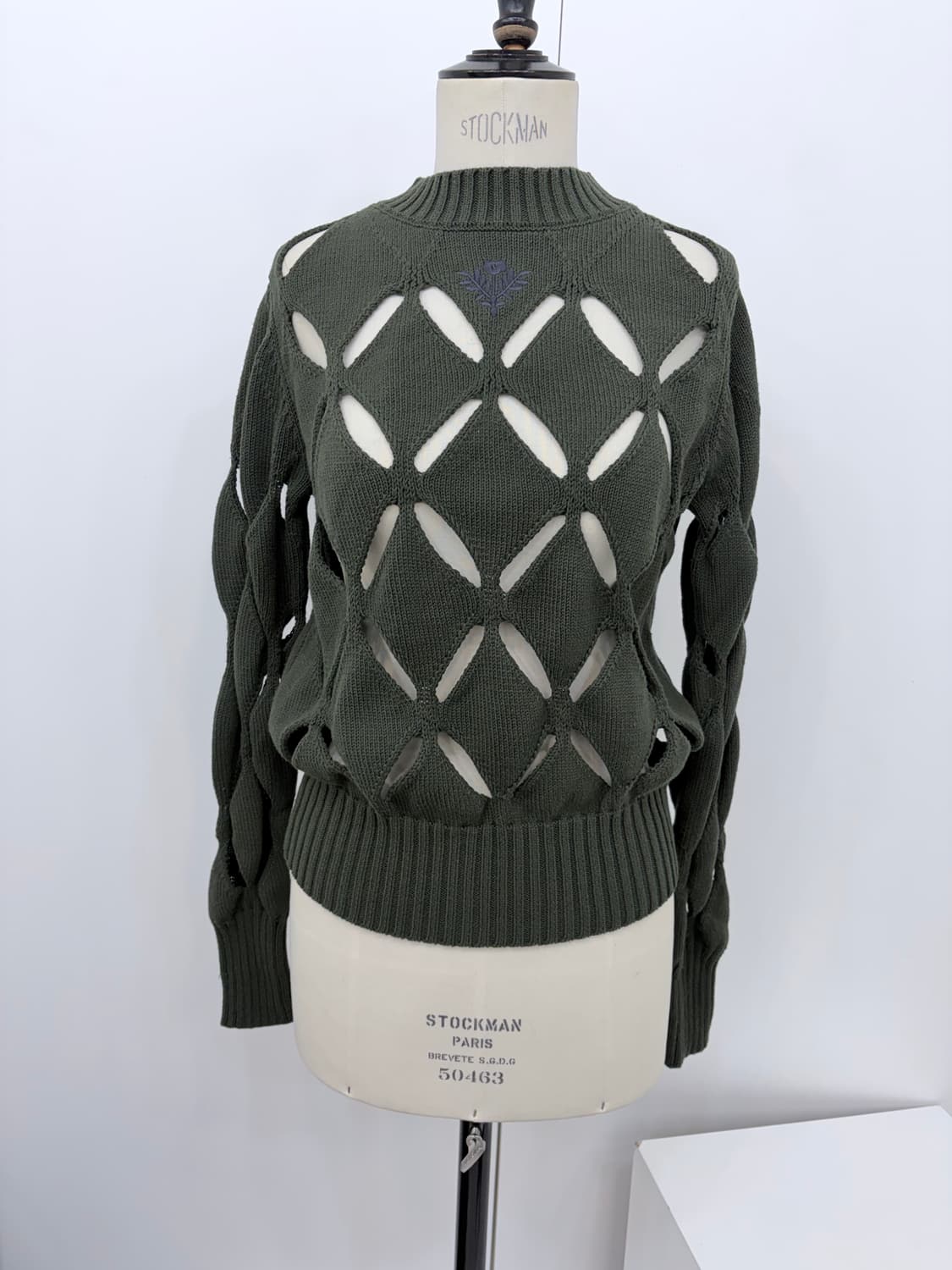 스테판쿡 슬레쉬 니트 카키 S 상품이미지1