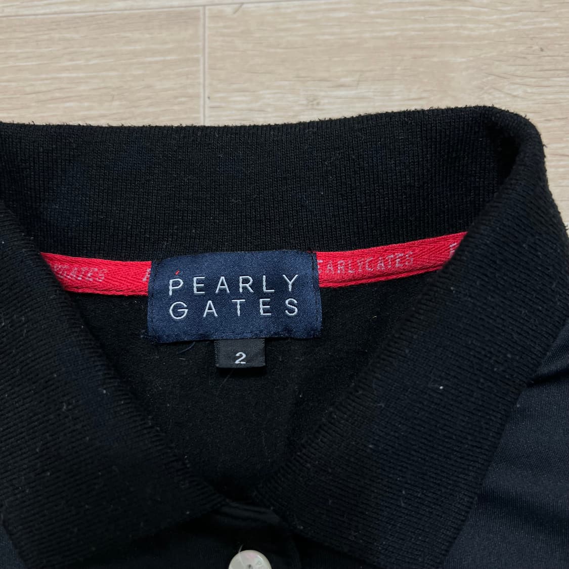 파리게이츠 여성 골프웨어 자수 로고 패치 긴팔 카라티 [블랙] 2사이즈 상품이미지5