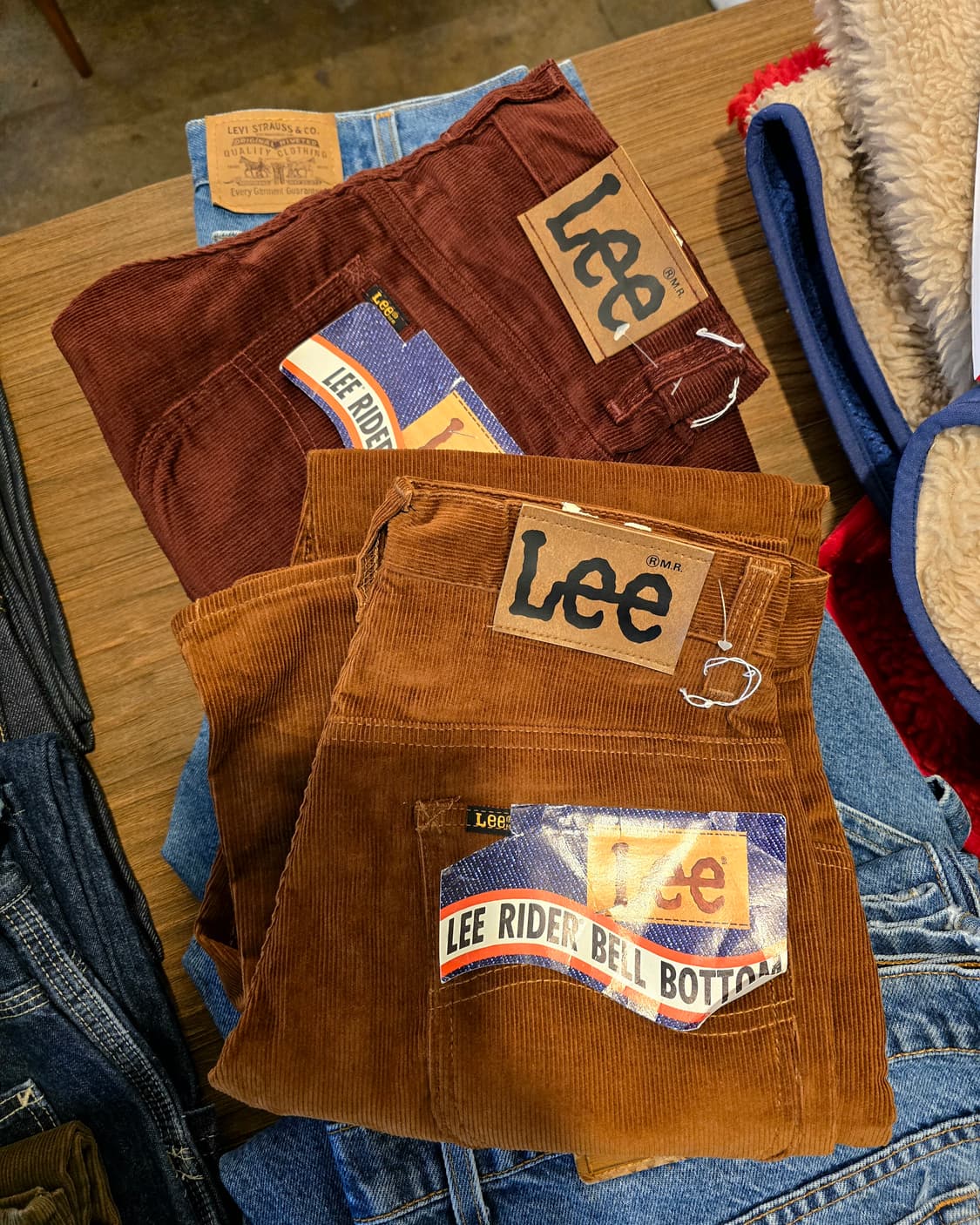LEE Corduroy Bell Bottom Bootcut 와인 상품이미지6