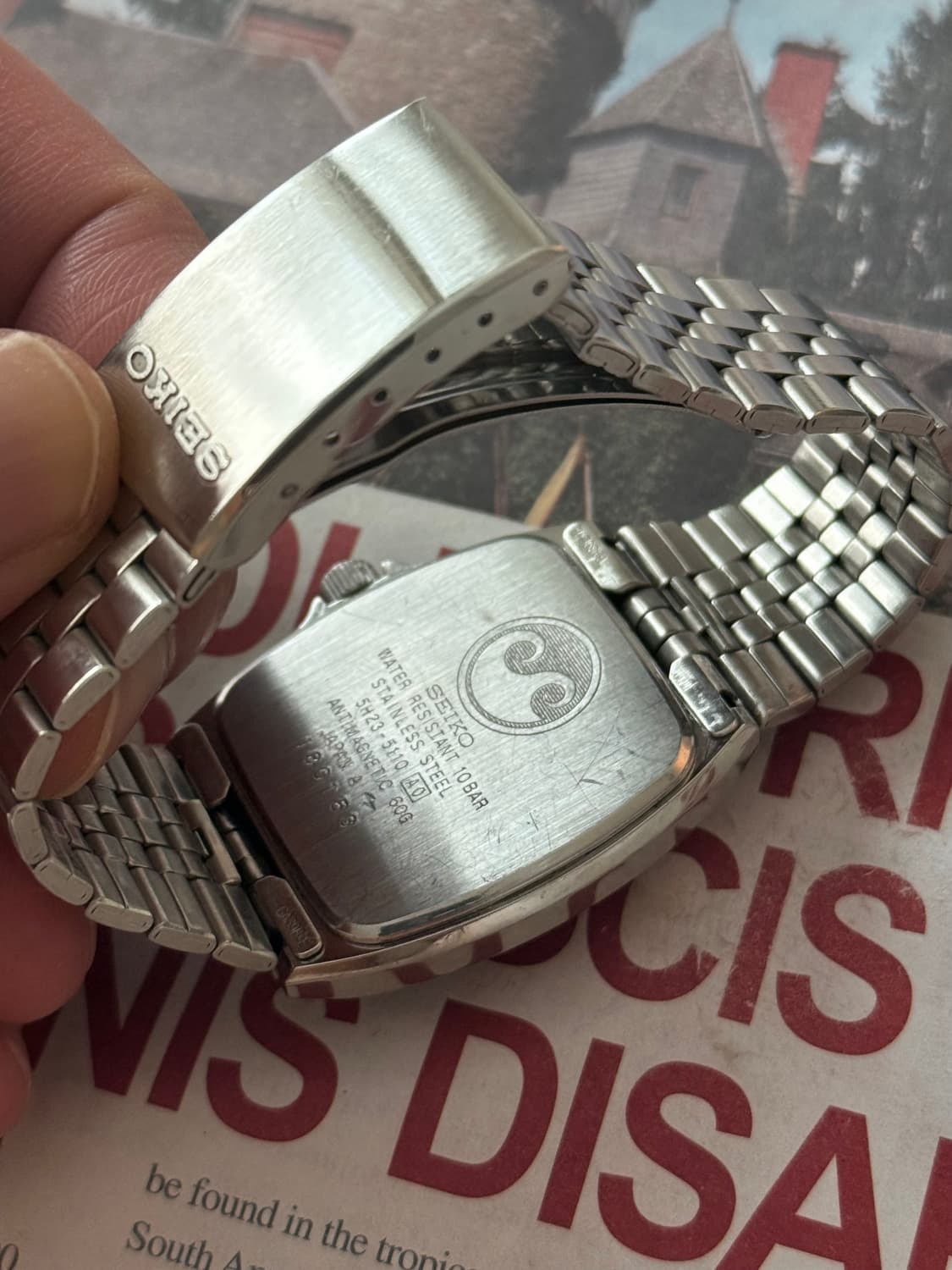 세이코 Seiko 쿼츠 크로노스 스퀘어 데이데이트  상품이미지3