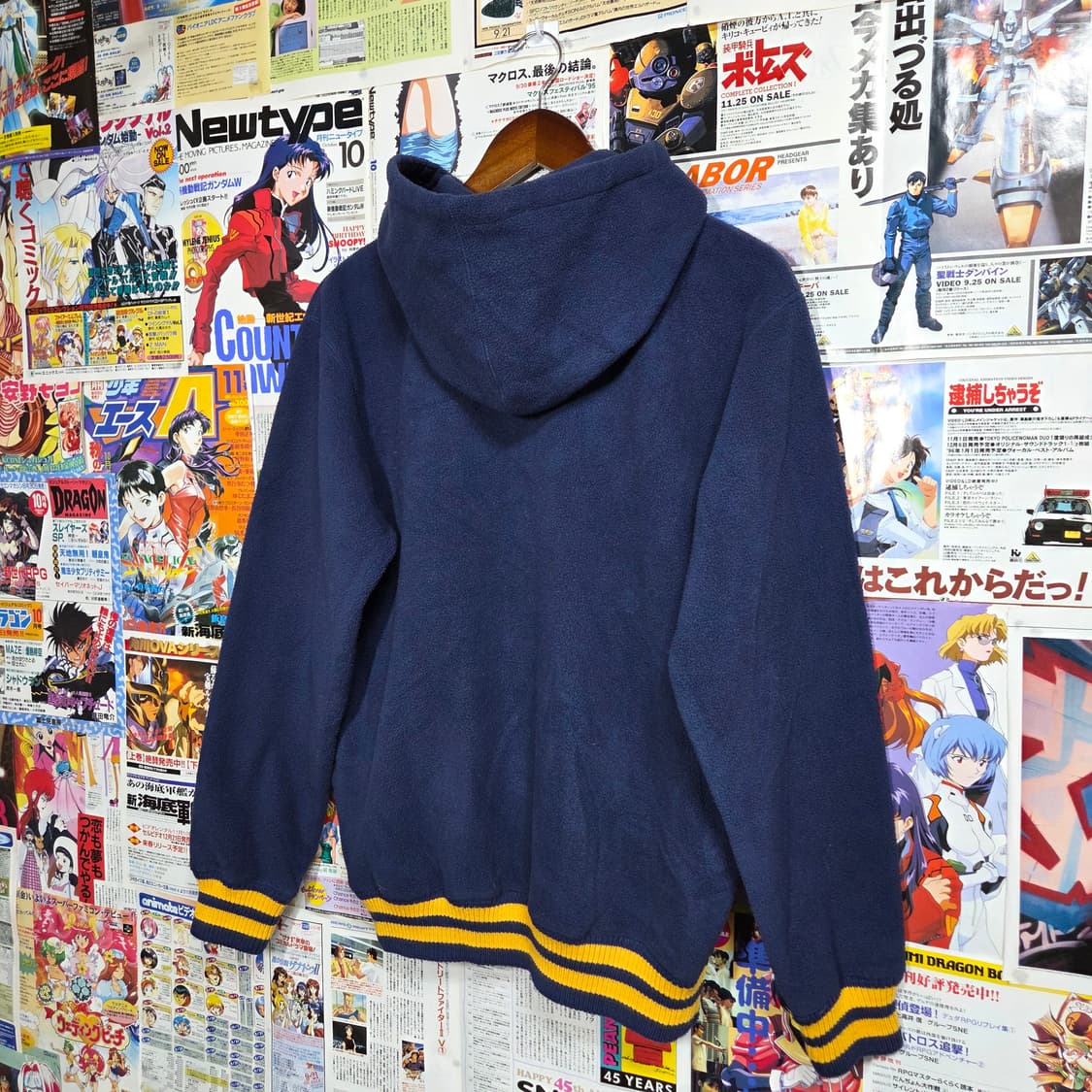 JPN 컨버스 네이비 후리스 후드집업 상품이미지5